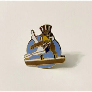Vintage 80s Olympics Pin  with Sam the Eagle pin Gymnastics Pommel Horse